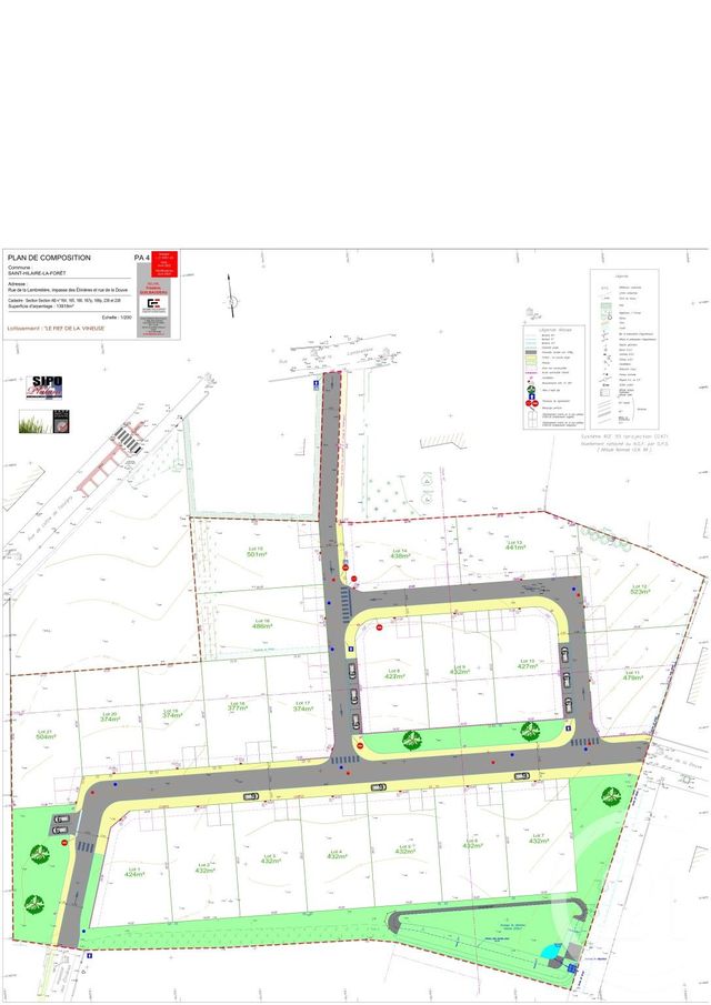 Terrain à vendre - 377 m2 - St Hilaire La Foret - 85 - PAYS-DE-LOIRE